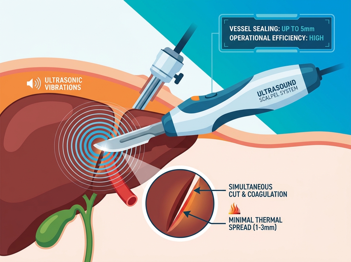 Ultrasound scalpel in laparoscopic surgery